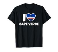 I Love Cape Verde with Flag and Heart T-Shirt
