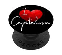 I Love Capitalism Pro Free Market Economy Liberty Money PopSockets Adhesive PopGrip