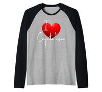 I Love Capitalism Pro Free Market Economy Liberty Money Raglan Baseball Tee