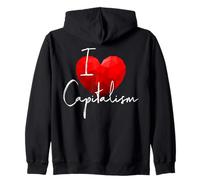 I Love Capitalism Pro Free Market Economy Liberty Money Zip Hoodie