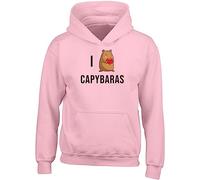 I Love Capybara Kids Hoodie Cute Animal Gift Hoody Hooded Top Pink