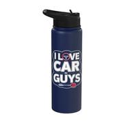 I Love Car Guys Enthusiast Delight Stainless Steel Insulated Water Bottle