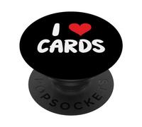 I Love Cards - Heart - Card Games Poker Cribbage Bridge PopSockets Adhesive PopGrip