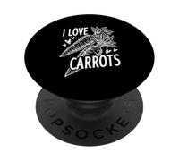 I LOVE CARROTS Carrot Design, Veggie Lovers PopSockets Adhesive PopGrip