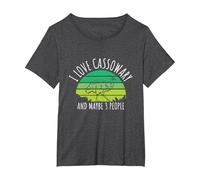I Love Cassowary and Maybe 3 People - Cassowary T-Shirt, Women's Plus, Dark Heather Grey, 4X
