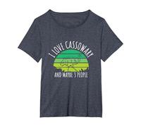 I Love Cassowary and Maybe 3 People - Cassowary T-Shirt, Women's Plus, Heather Blue, 5X