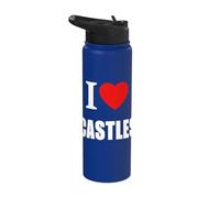 I Love Castles for Men Women and Students Stainless Steel Insulated Water Bottle