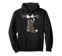 I Love Cats And Coffee Funny Tabby Cat Drawing On Board Pullover Hoodie