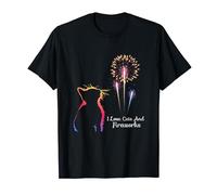 I love Cats and Fireworks Funny Pyrotechnics cat fireworks T-Shirt