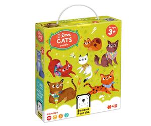 I Love Cats Kids Floor Puzzle - Includes 40 Large Jigsaw Pieces with a Big Compl