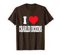 I Love Charles Dickens T-Shirt, Men, Brown, XX-Large