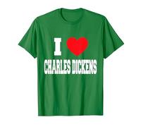 I Love Charles Dickens T-Shirt, Men, Kelly Green, Medium