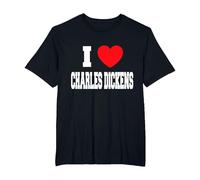 I Love Charles Dickens T-Shirt, Men's Big and Tall, Black, 5X Tall