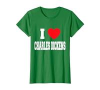 I Love Charles Dickens T-Shirt, Women, Kelly Green, X-Large