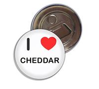 I Love Cheddar - 55mm Fridge Magnet Bottle Opener