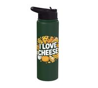 I Love Cheese Delicious Cheesy Dreams Stainless Steel Insulated Water Bottle