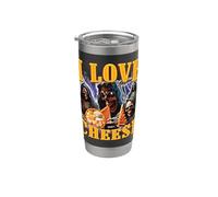 I Love Cheese Funny Skeleton Meme Weird Stainless Steel Insulated Tumbler