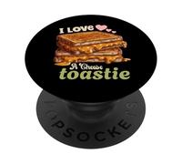 I Love Cheese Toasties Funny British Comfort Food Terms PopSockets Adhesive PopGrip