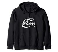 I Love Chess Player Grandmaster Chess Master Checkmate Chess Zip Hoodie