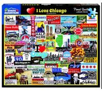I Love Chicago 1000 Piece Jigsaw Puzzle by White Mountain 760mm x 610mm