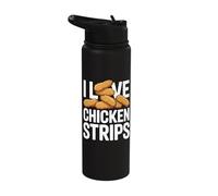 I Love Chicken Strips Enthusiast Stainless Steel Insulated Water Bottle
