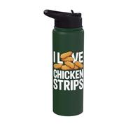 I Love Chicken Strips Enthusiast Stainless Steel Insulated Water Bottle