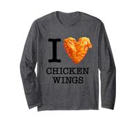 I Love Chicken Wings Crispy, Spicy, for hot Sauce Fans.2 Long Sleeve T-Shirt