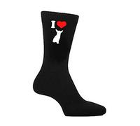 I Love Chihuahuas Mens Black Socks.