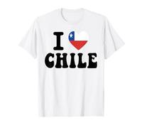 I Love Chile Heart Flag Retro Travel Souvenir T-Shirt