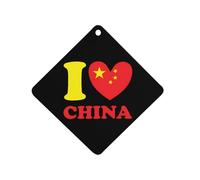 I Love China Funny Car Air Freshener Automotive Aromatherapy Tablets for Rearview Mirror Wardrobe Shoe Cabinet