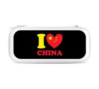 I Love China Printed Switch Carrying Case with 15 Game Cards Slots Portable Storage Cases Gaming Travel Accessories