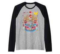 I Love China Proud Chinese Travel Souvenir Raglan Baseball Tee