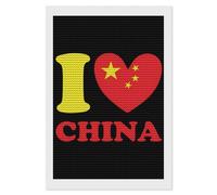 I Love China Shining Diamond Art Painting Kits for Adults Personalized Round Full Drill Paintings DIY Crafts Kit Home Decor 8"x12"