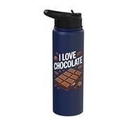 I Love Chocolate Bar Chocoholic Dream Stainless Steel Insulated Water Bottle