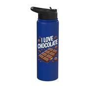 I Love Chocolate Bar Chocoholic Dream Stainless Steel Insulated Water Bottle