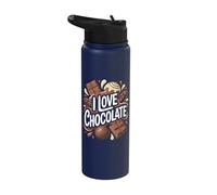 I Love Chocolate Sweet Treat Obsession Stainless Steel Insulated Water Bottle