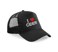 I Love Cider Cap Snapback Adults, Adjustable Strap, Sporty Hat, Casual Headwear, Men's/Women's Cap, Outdoor Accessory Black