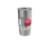 I Love Clara Personalized First Name Clara Stainless Steel Insulated Tumbler
