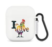 I Love Cock Bluetooth Headset Cover Earbuds Case TPU Headphone Protective Compatible with Airpods 1/2 White-Color