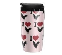 I Love Cock Plastic Cups with Lids Travel Coffee Mug Tumbler Reusable 250ml