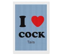 I Love Cock(Tails) Adults Diamond Art Painting Kits Personalised Drill Craft Picture Wall Decor