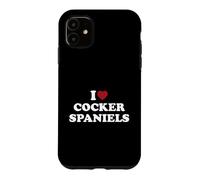 I Love Cocker Spaniels, I Heart Cocker Spaniels Case for iPhone 11