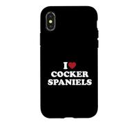 I Love Cocker Spaniels, I Heart Cocker Spaniels Case for iPhone X/XS