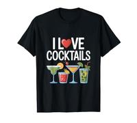 I Love Cocktails Margarita Martini Fun Value Graphic T-Shirt