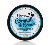 I Love Coconut & Cream Body Butter, Made With 87% Naturally Derived Ingredients Including Shea Butter & Coconut Oil For Soft & Hydrated Skin, Contains Natural Fruit Extracts, 200ml