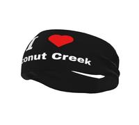 I Love Coconut Creek Headbands Men Women Non Slip Wicking Sports Sweatband for Gym Basketball Yoga Hairbands