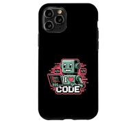 I Love Code Robot Funny Programming Case for iPhone 11 Pro