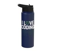 I Love Coding Circuit Board Passion Stainless Steel Insulated Water Bottle