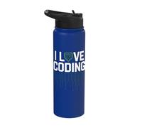 I Love Coding Circuit Board Passion Stainless Steel Insulated Water Bottle