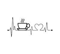 I Love Coffee Wall Decal Kitchen Dining Room Wall Decor Coffee Cup Vinyl Wall Stickers Office Home Decoration Large - 50x114cm